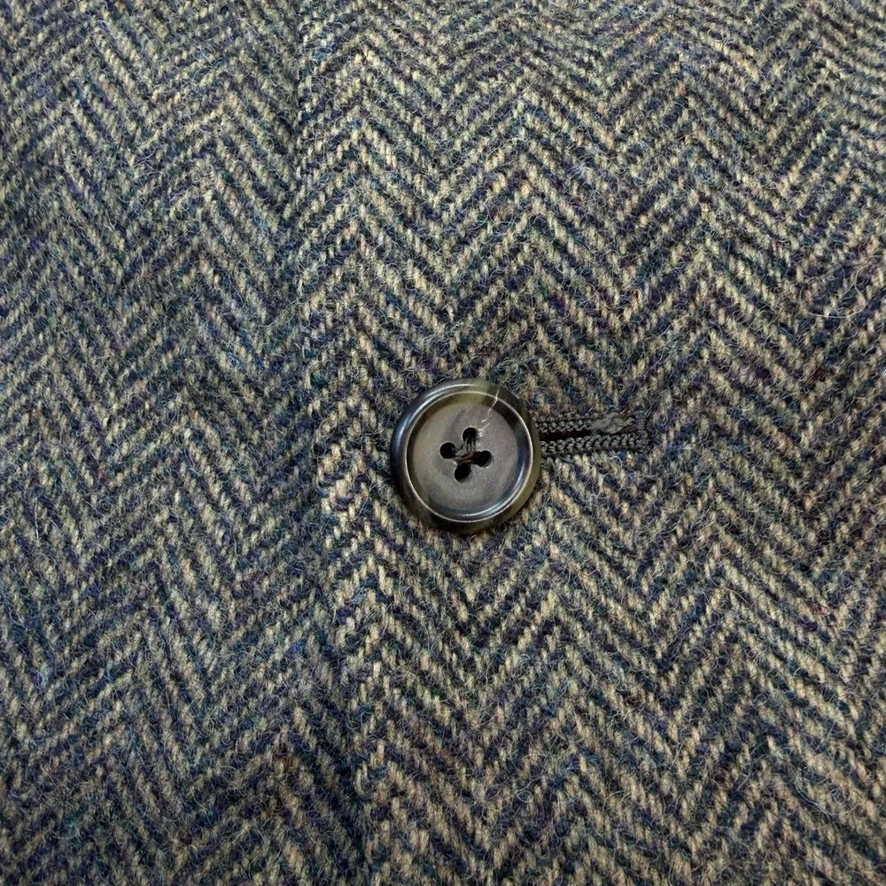 Burberrys Blazer Mens 41R Brown Wool Herringbone Sport Coat‎ Vintage